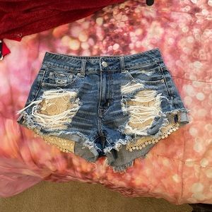 American Eagle Hi-Rise Festival Jean Shorts